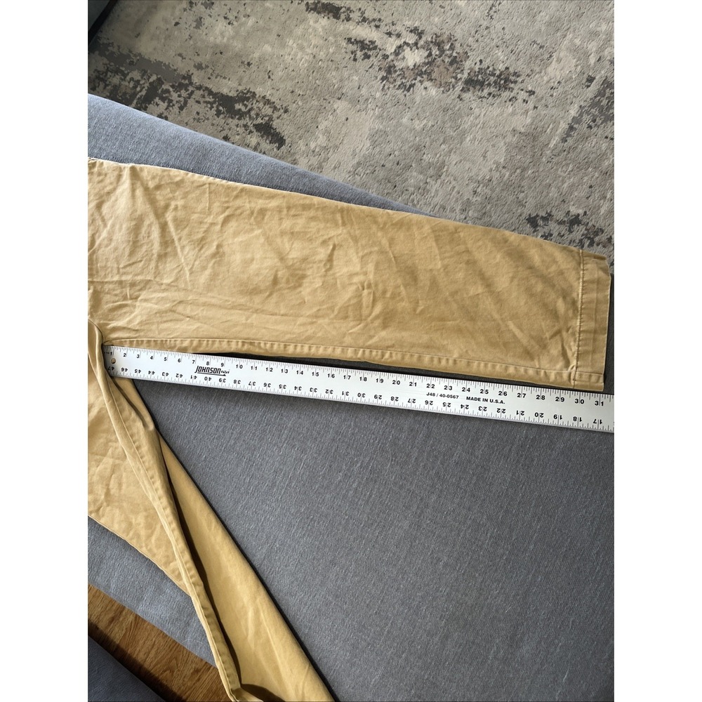 Polo Ralph Lauren Classic Chino Pants Khaki Tan Size 34/32 - Missing All Buttons - Picture 4 of 10